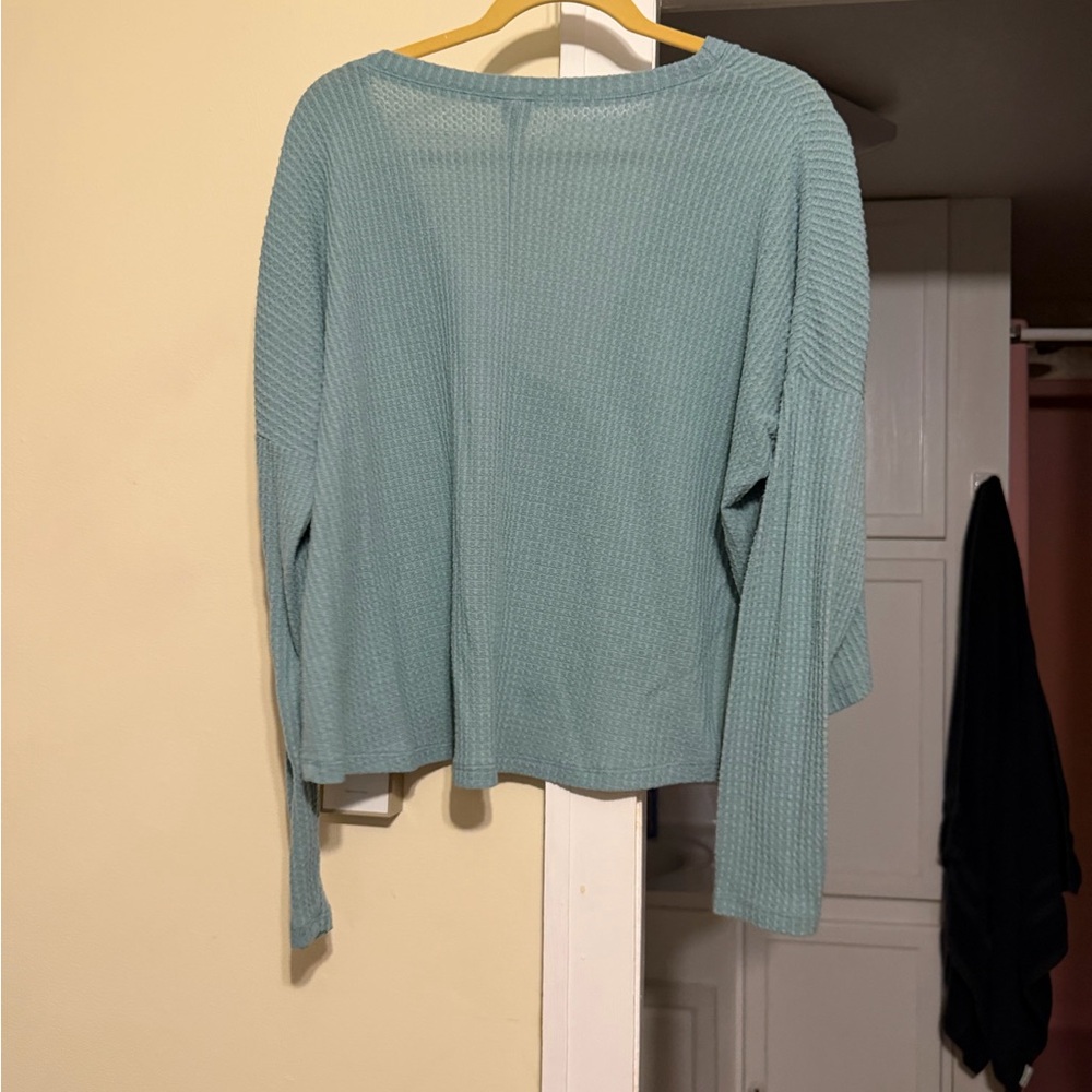 Wild Fable Teal Waffle Knit Sweater
